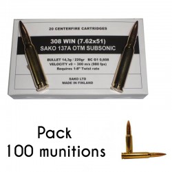 100 Balles SAKO 308 WIN...