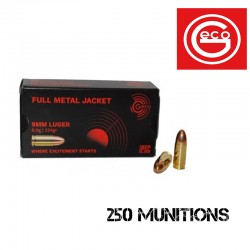 250 munitions GECO 9mm...