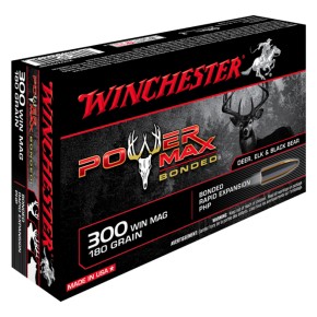 Balles Winchester 300 Win Mag Power Max Bonded 180 grs