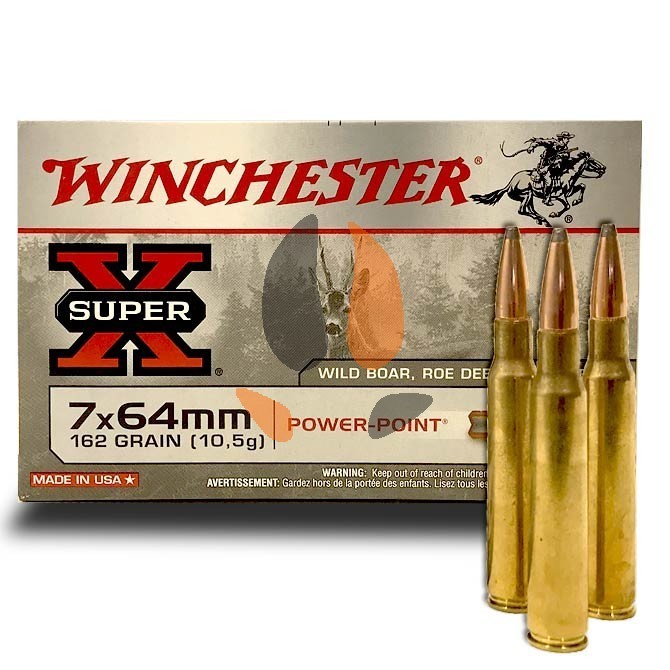 balles Winchester 7x64 Power Point 162 gr