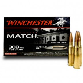 Balles Winchester 308 Win Matchking HPBT 168 Grs