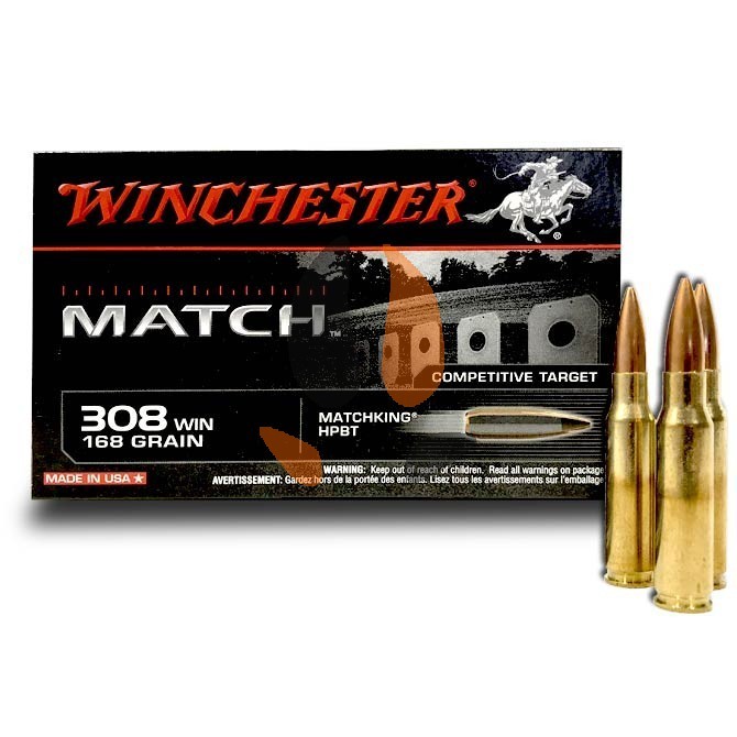 Balles Winchester 308 Win Matchking HPBT 168 Grs