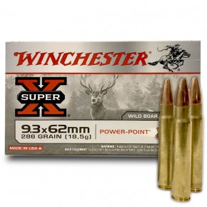 Balles Winchester 9.3x62 Power Point 286 Grs