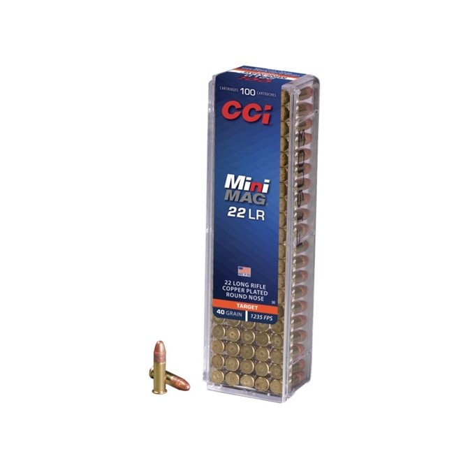 MUNITIONS 22 LR CCI MINI-MAG 40GR CUIVRÉE / 100