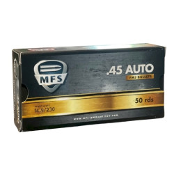 50 munitions MFS 45ACP FMJ 230GR