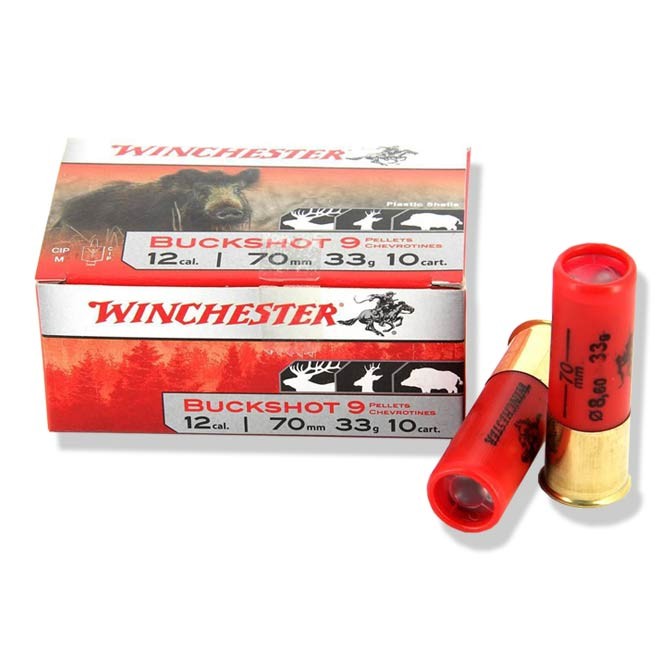 Cartouches Winchester Buckshot chevrotines cal 12