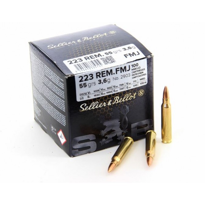 MUNITIONS SELLIER & BELLOT VRAC 223 REM FMJ 55 GRS