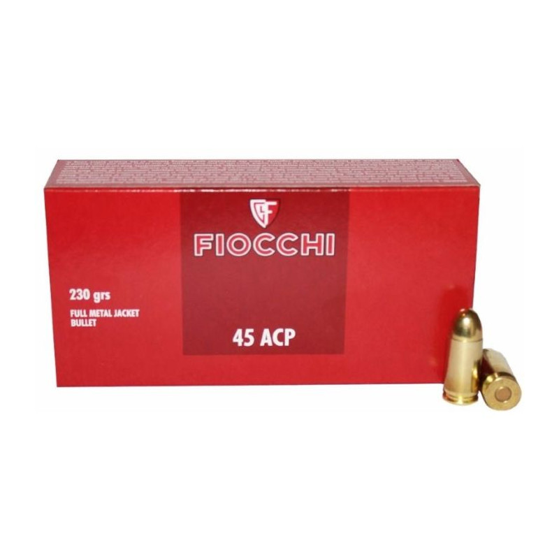 Munitions Fiocchi .45 ACP 230gr FMJ | Chasse-Tir-Concept