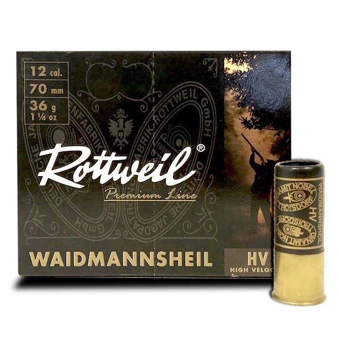 Cartouche Rottweil Waidmannsheil calibre 12, acheter sur chasse concept Cartouche Rottweil Waidmannsheil calibre 12, acheter sur chasse concept