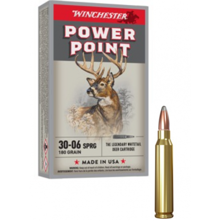 WINCHESTER CALIBRE 30-06 POWER POINT 180gr