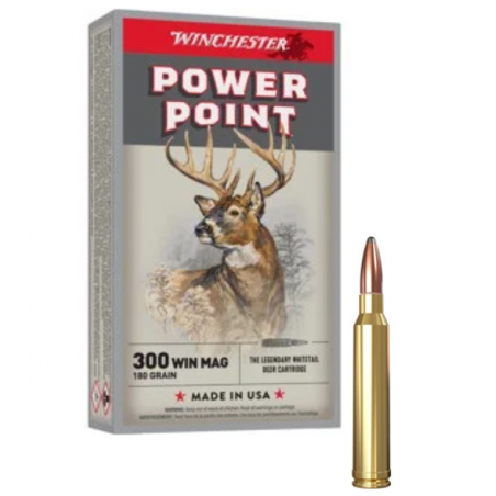 WINCHESTER CALIBRE 300WM POWER POINT 180gr