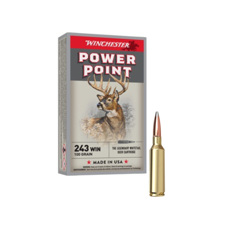 WINCHESTER CALIBRE 243 WIN POWER POINT 100gr
