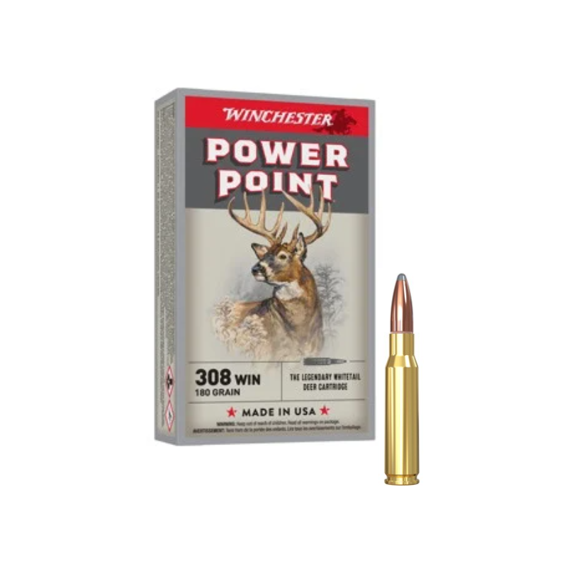 WINCHESTER CALIBRE 308 WIN POWER POINT 180gr