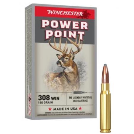 WINCHESTER CALIBRE 308 WIN POWER POINT 180gr