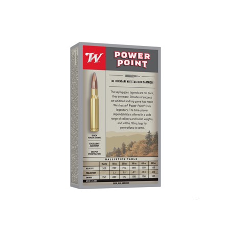 WINCHESTER CALIBRE 308 WIN POWER POINT 180gr