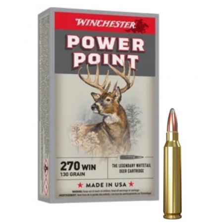 WINCHESTER CALIBRE 270 WIN POWER POINT 130gr