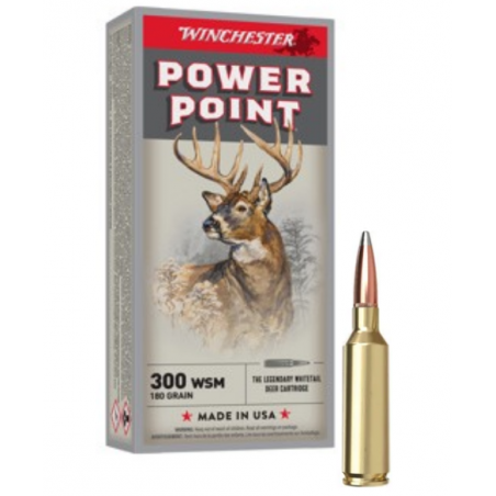 WINCHESTER CALIBRE 300 WSM POWER POINT 180gr