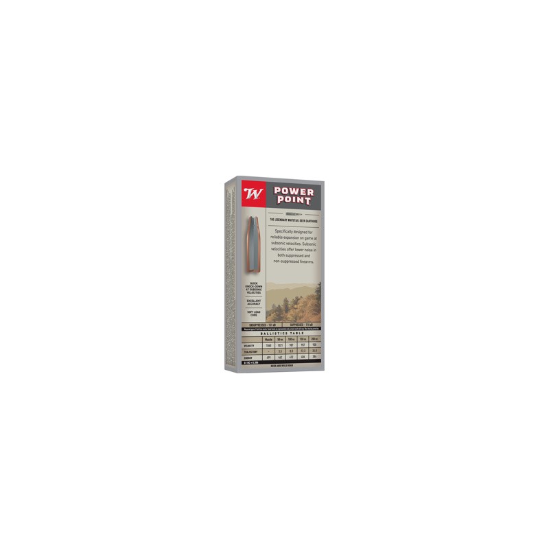 WINCHESTER CALIBRE 300 BLK POWER POINT SUBSONIC 200gr