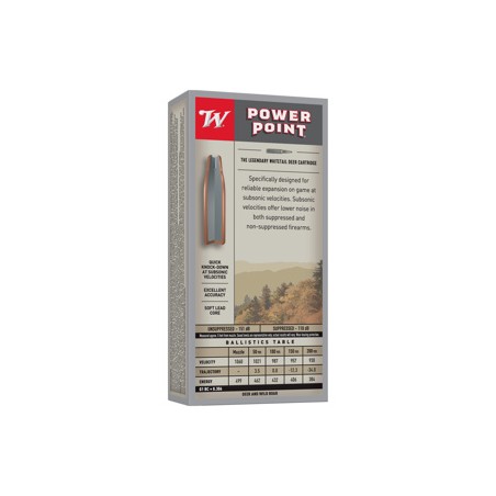 WINCHESTER CALIBRE 300 BLK POWER POINT SUBSONIC 200gr