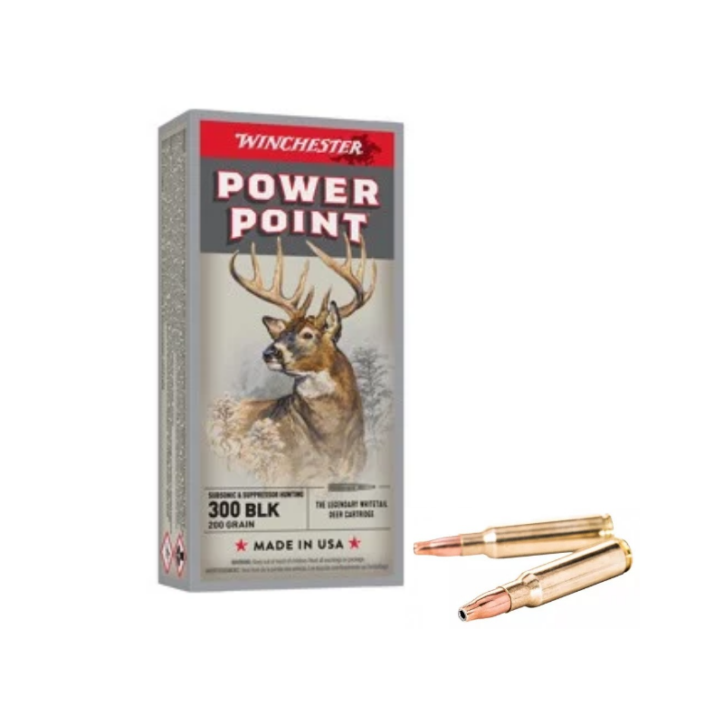 WINCHESTER CALIBRE 300 BLK POWER POINT SUBSONIC 200gr