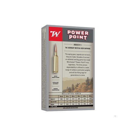 WINCHESTER CALIBRE 7MM-08 REM POWER POINT 140gr