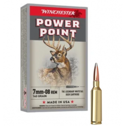 WINCHESTER CALIBRE 7MM-08 REM POWER POINT 140gr
