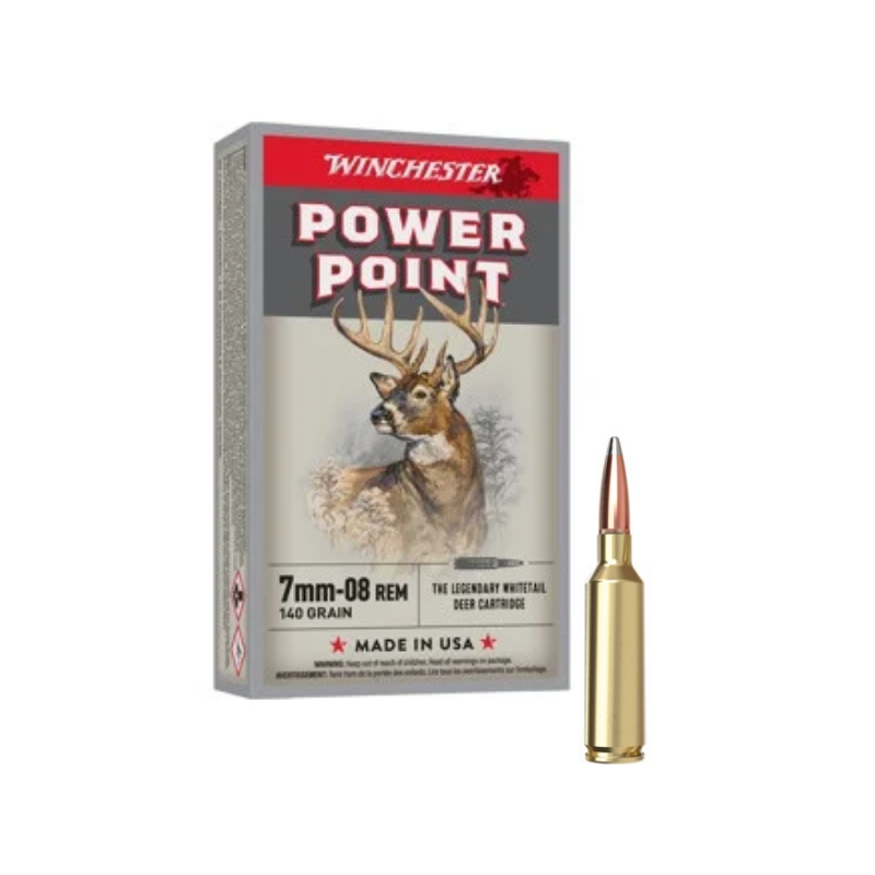 WINCHESTER CALIBRE 7MM-08 REM POWER POINT 140gr