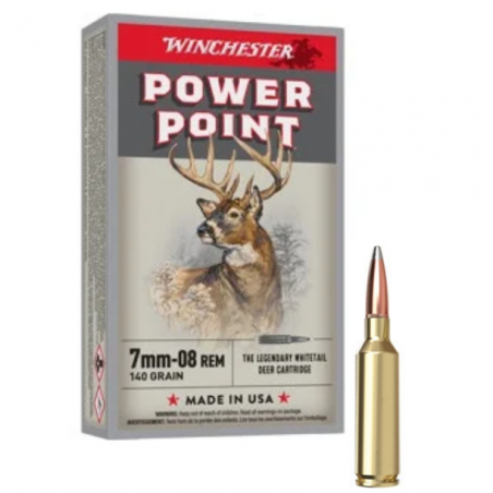 WINCHESTER CALIBRE 7MM-08 REM POWER POINT 140gr