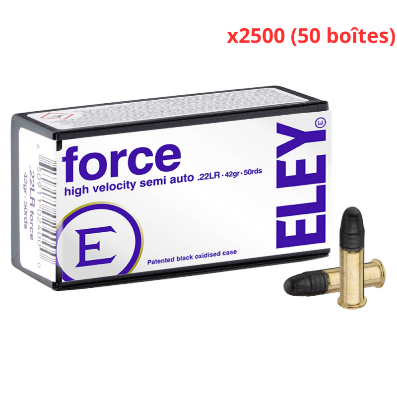 MUNITIONS ELEY FORCE CALIBRE 22LR 40gr - 2.6g x2500