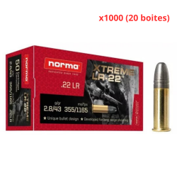 MUNITIONS NORMA XTREME LR CALIBRE 22LR 43gr - 2.8g x1000