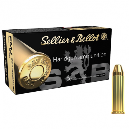 MUNITIONS SELLIER & BELLOT CALIBRE 357 MAG FMJ 158gr - 10.2g x50
