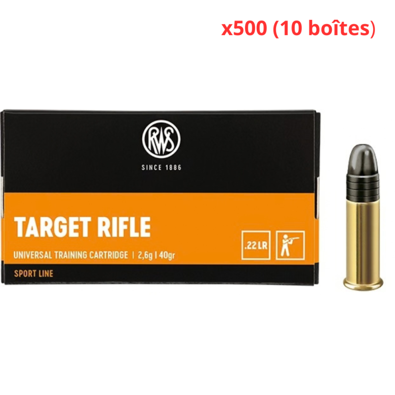 MUNITIONS RWS CALIBRE 22LR TARGET RIFLE 40gr - 2.6g x500