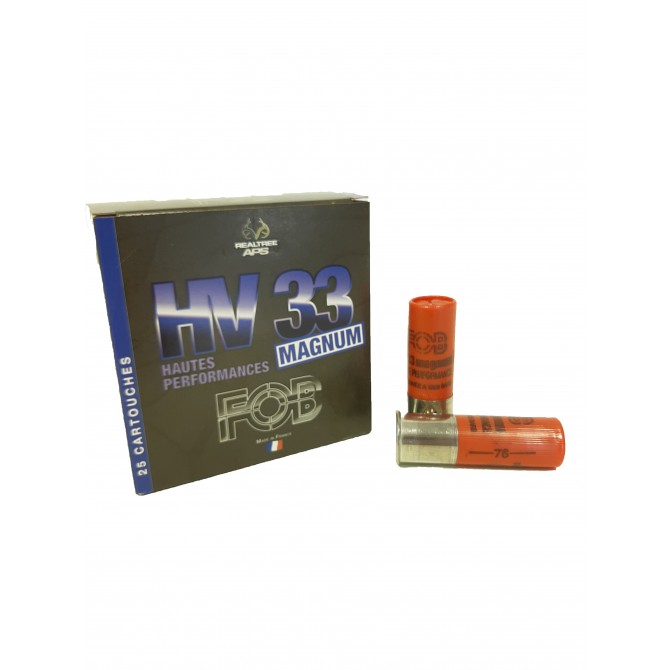 Cartouches Fob HV 33 Acier haute performance Magnum - Cal. 12/76