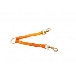 Coupleur 2 chiens orange fluo