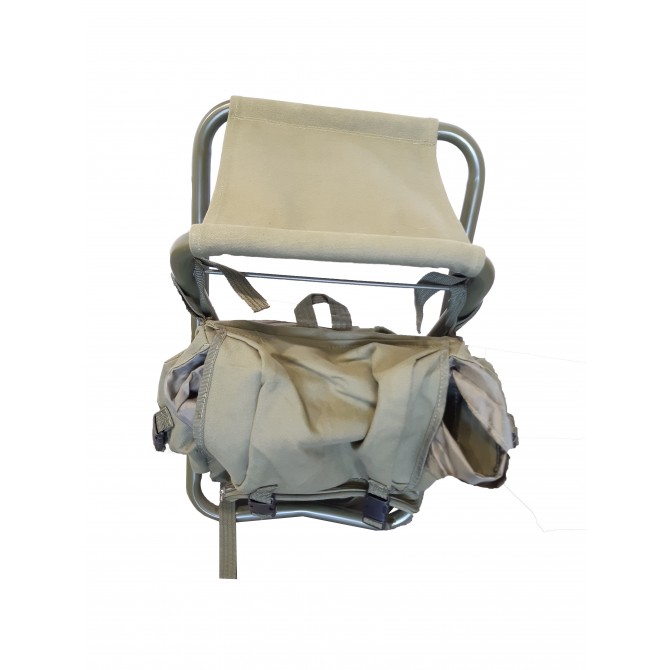 Siège de battue ou de randonnée avec sac kaki