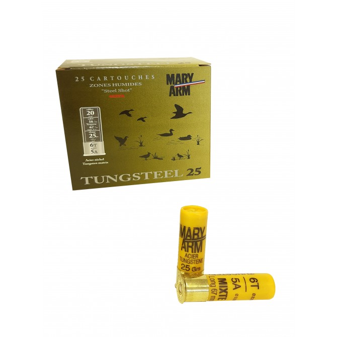 Cartouche Mary Arm Tungsteel 25 gr Cal. 20