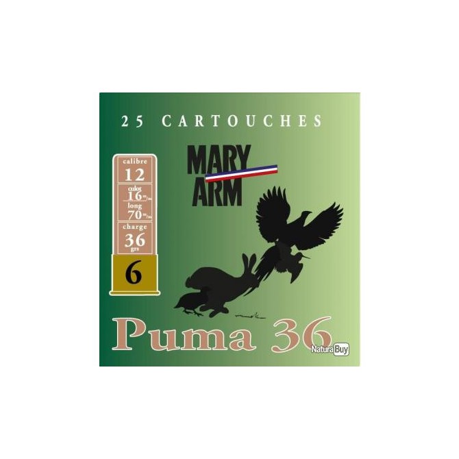 CARTOUCHES MARY-ARM PUMA 36 GR BOURRE À JUPE CARTOUCHES MARY-ARM PUMA 36 GR BOURRE À JUPE