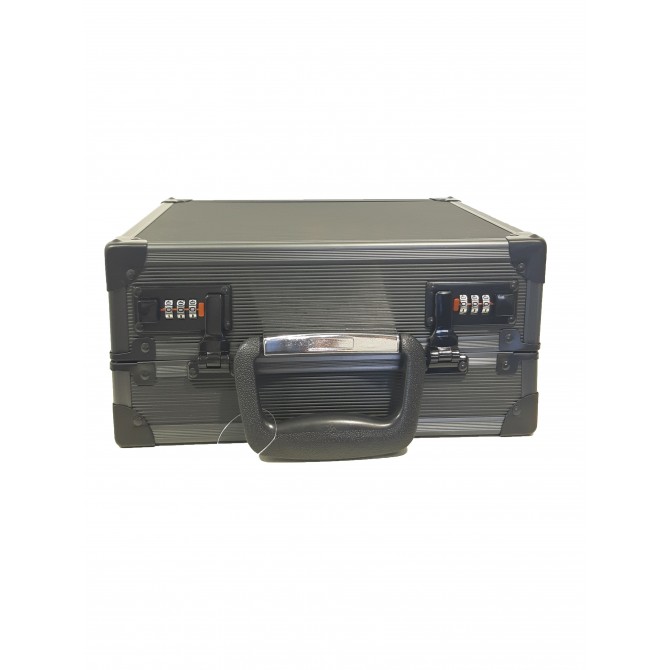 Mallette 200 cartouches gris anthracite fermeture à code