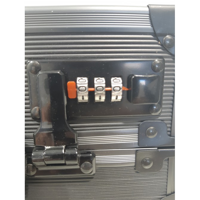 Mallette 200 cartouches gris anthracite fermeture à code