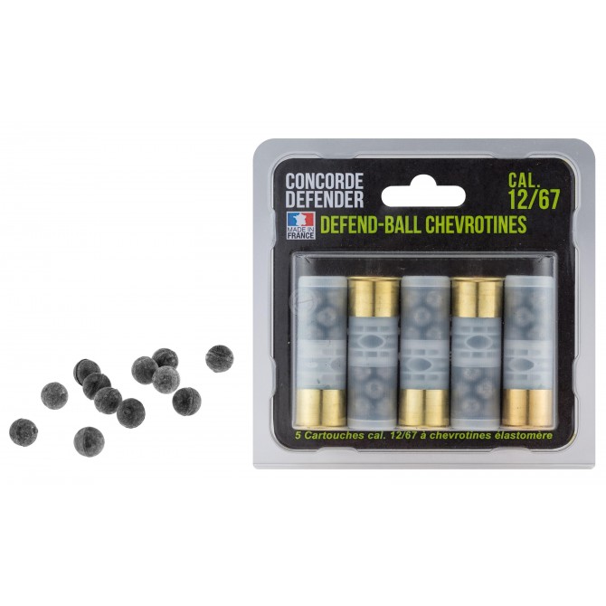 Cartouches Chevrotines Caoutchouc Cal.12/67 CONCORDE