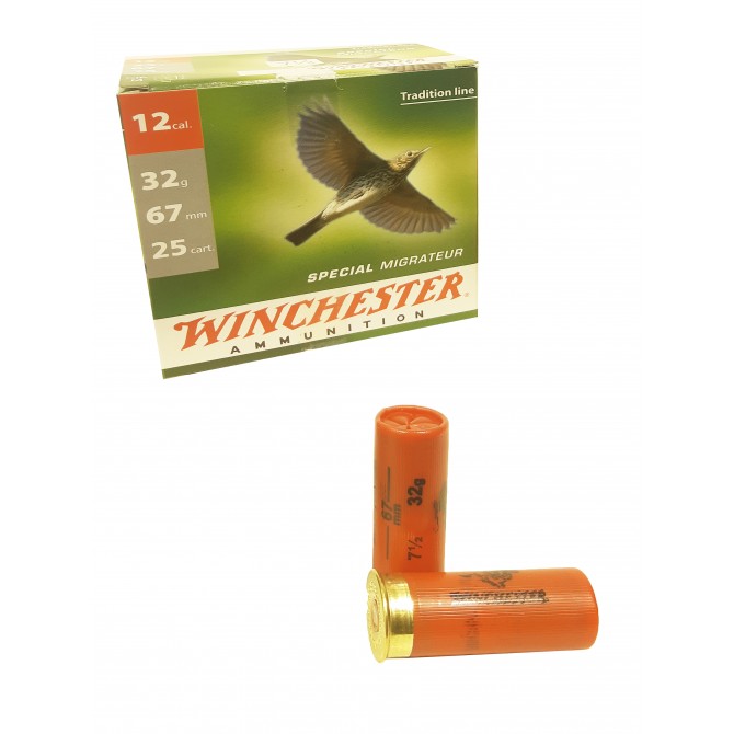 CARTOUCHES DE CHASSE WINCHESTER SPÉCIAL MIGRATEUR 12/67 7.5 32g
