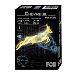 Cartouche de chasse FOB chevreuil 20/70  PLB 1 doré