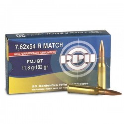 Cartouches à balle Partizan 7,62x54R Match FMJ BT Sniper