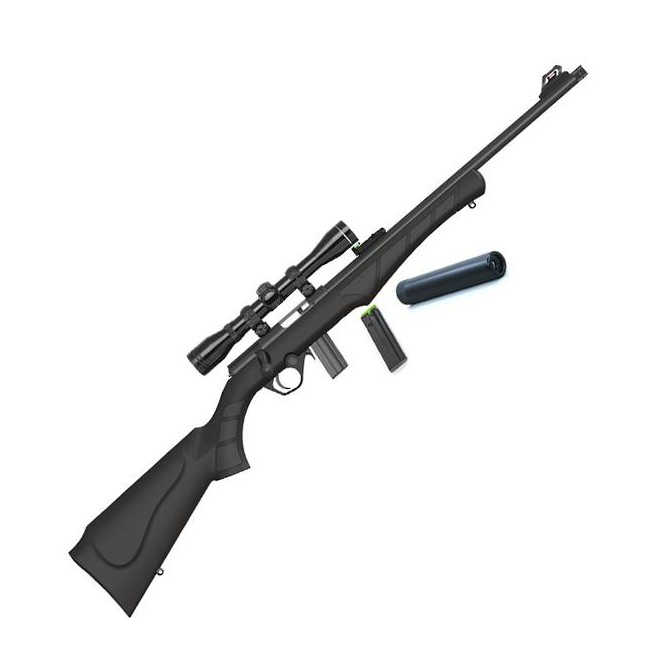 Pack silence ROSSI 8122 filetée 1-2X20 + lunette+ silencieux