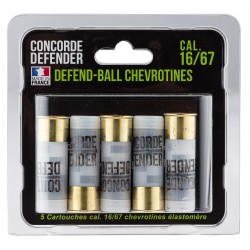 Cartouches Chevrotines Caoutchouc Cal.16/67 CONCORDE
