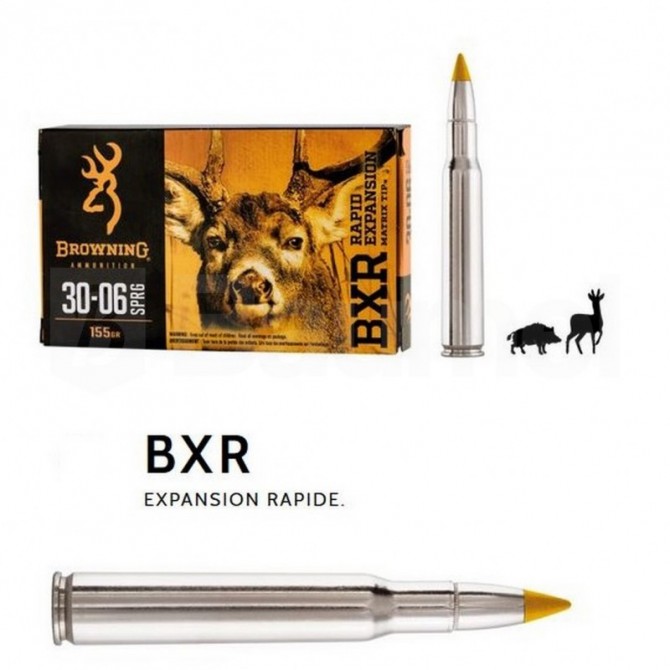 20 munitions Browning cal. 270 Win. 134 gr BXR