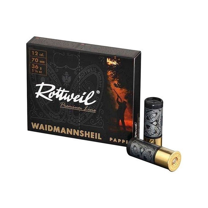 Cartouches à plomb Rottweil Waidmannsheil carton Cal. 12