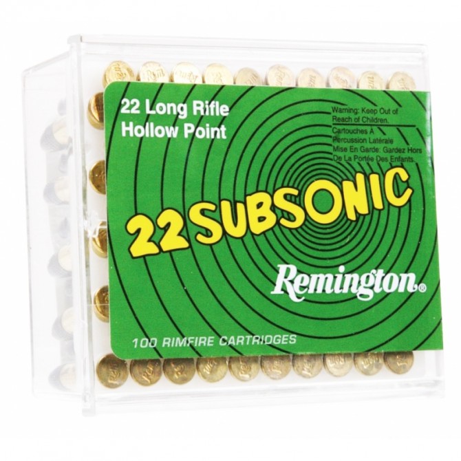 Cartouches 22lr Subsonic Remington x100