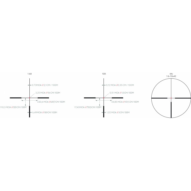 Lunette Polyvalente de battue et approche Kite K6 1.6-10 x 42I HD