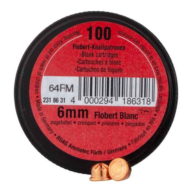 100 munitions RWS 6mm à blanc